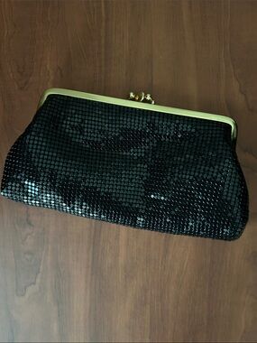Whiting & Davis Black mesh Evening Clutch